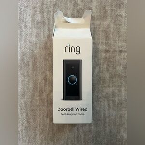 Ring Wired Doorbell with Black and Blue Accents